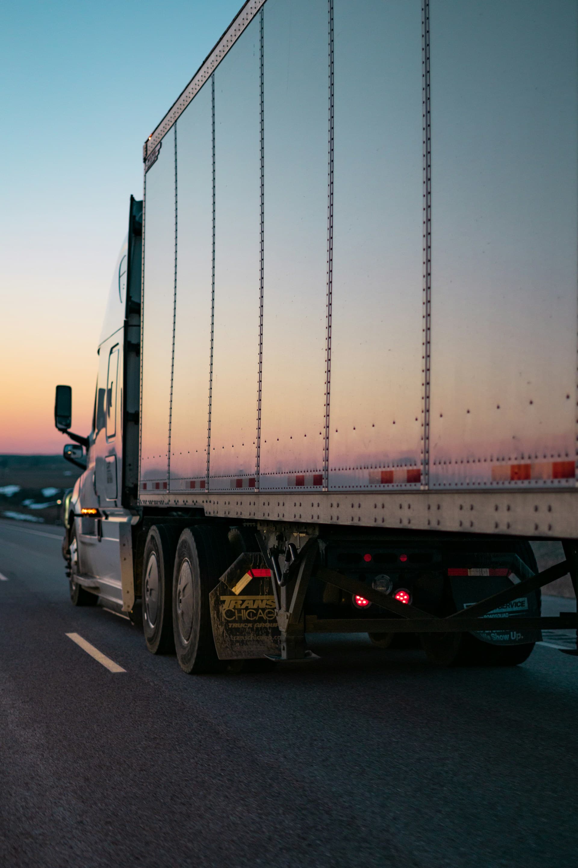 Semi truck on a Canadian highway